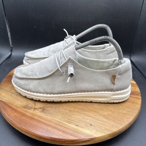 Hey Dude Wendy Chambray Light Grey Womens Size 8 Shoes Slip On Sneakers
